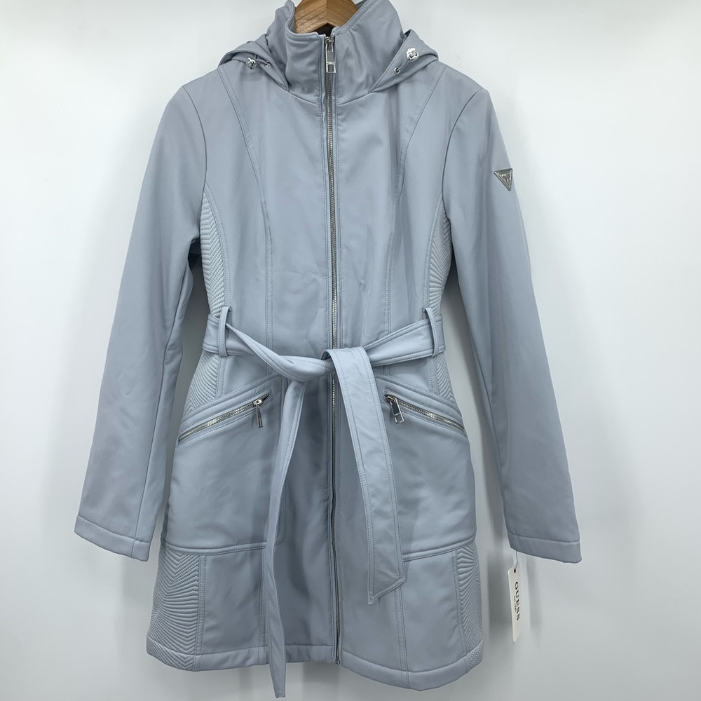 NWT-Guess Light Blue/Grey Jacket w/ Hoodie